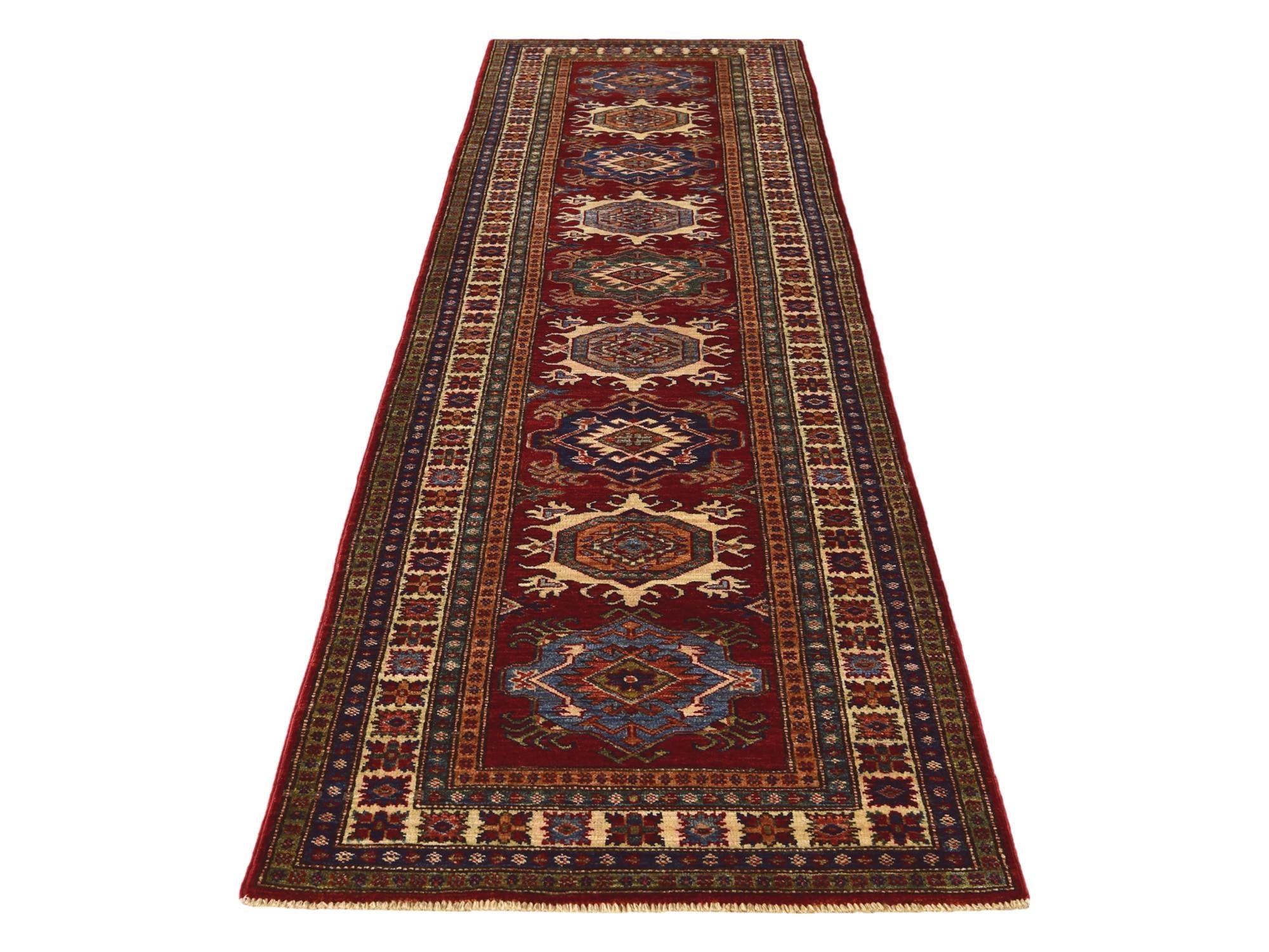 2' 8 x 9' 11 Hand Knotted Kazak Runner Rug