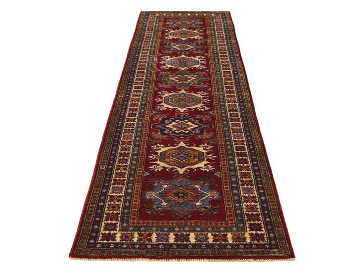Detail image of 2' 8 x 9' 11 Hand Knotted Kazak Runner Rug