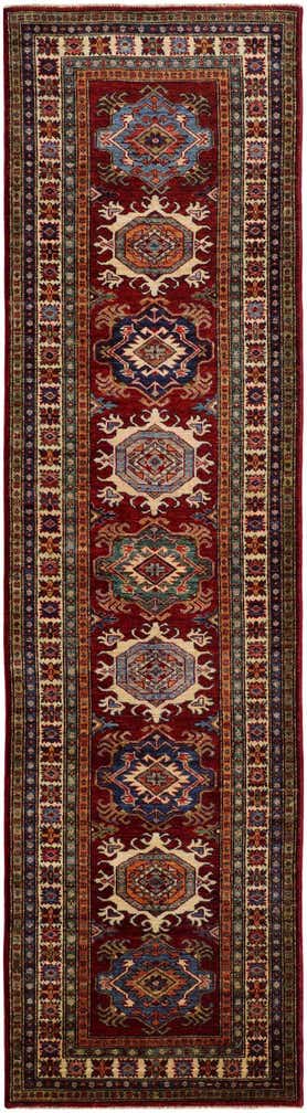 2' 8 x 9' 11 Hand Knotted Kazak Runner Rug