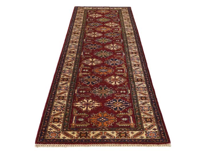 2' 9 x 9' 10 Hand Knotted Kazak Runner Rug