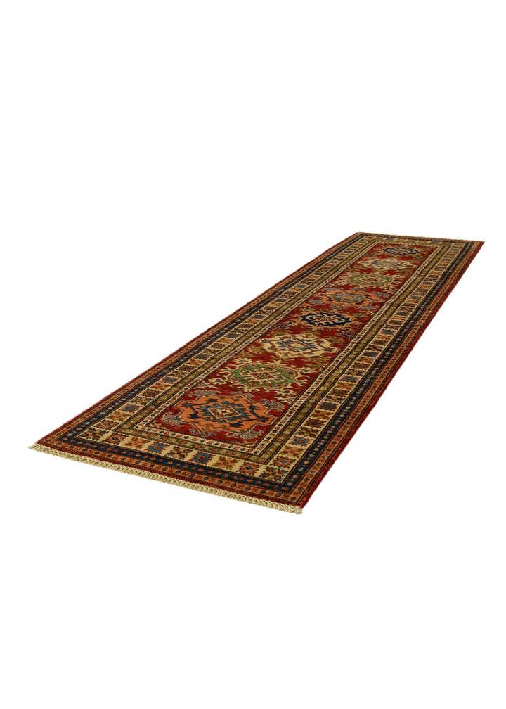 2' 7 x 9' 11 Hand Knotted Kazak Runner Rug