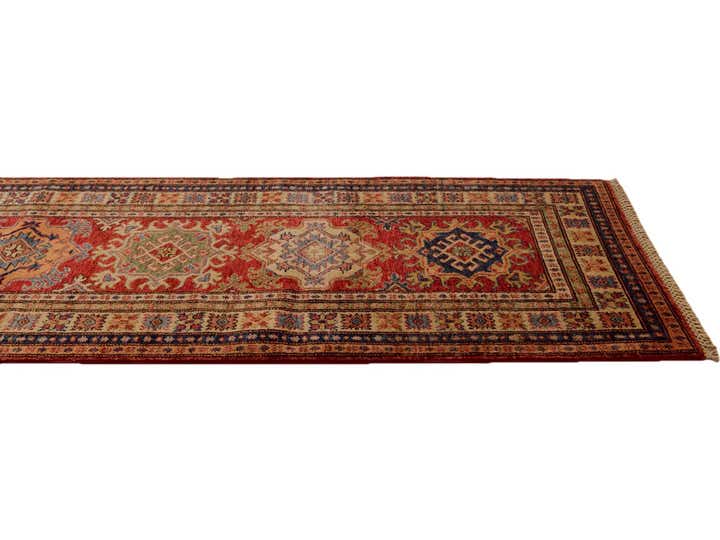 2' 7 x 9' 11 Hand Knotted Kazak Runner Rug