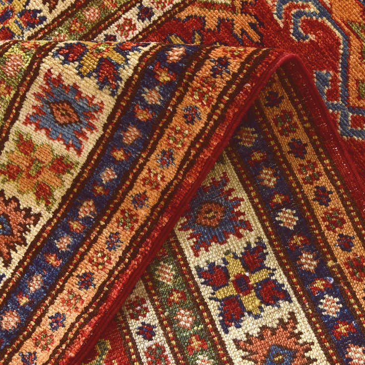 Detail image of 2' 7 x 9' 11 Hand Knotted Kazak Runner Rug