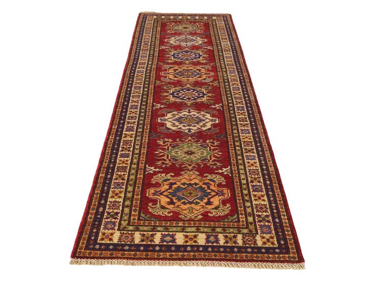Detail image of 2' 8 x 9' 2 Hand Knotted Kazak Runner Rug
