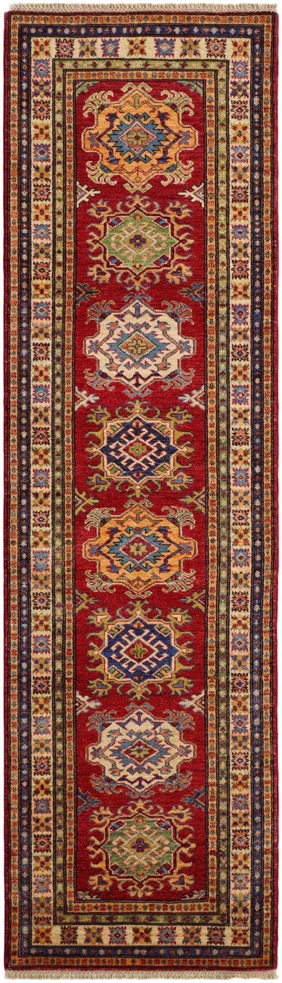 2' 8 x 9' 2 Hand Knotted Kazak Runner Rug