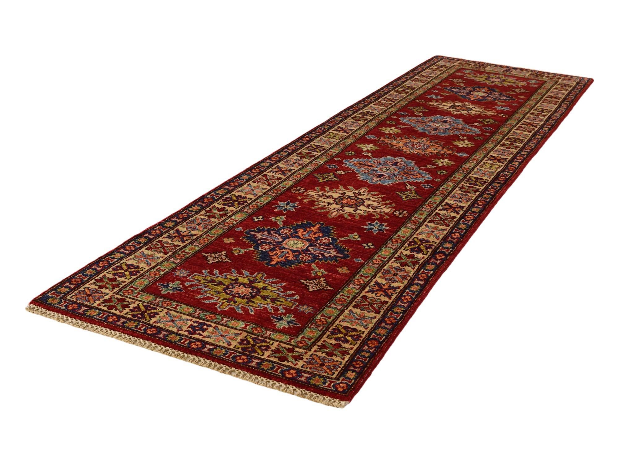 2' 7 x 9' 8 Hand Knotted Kazak Runner Rug