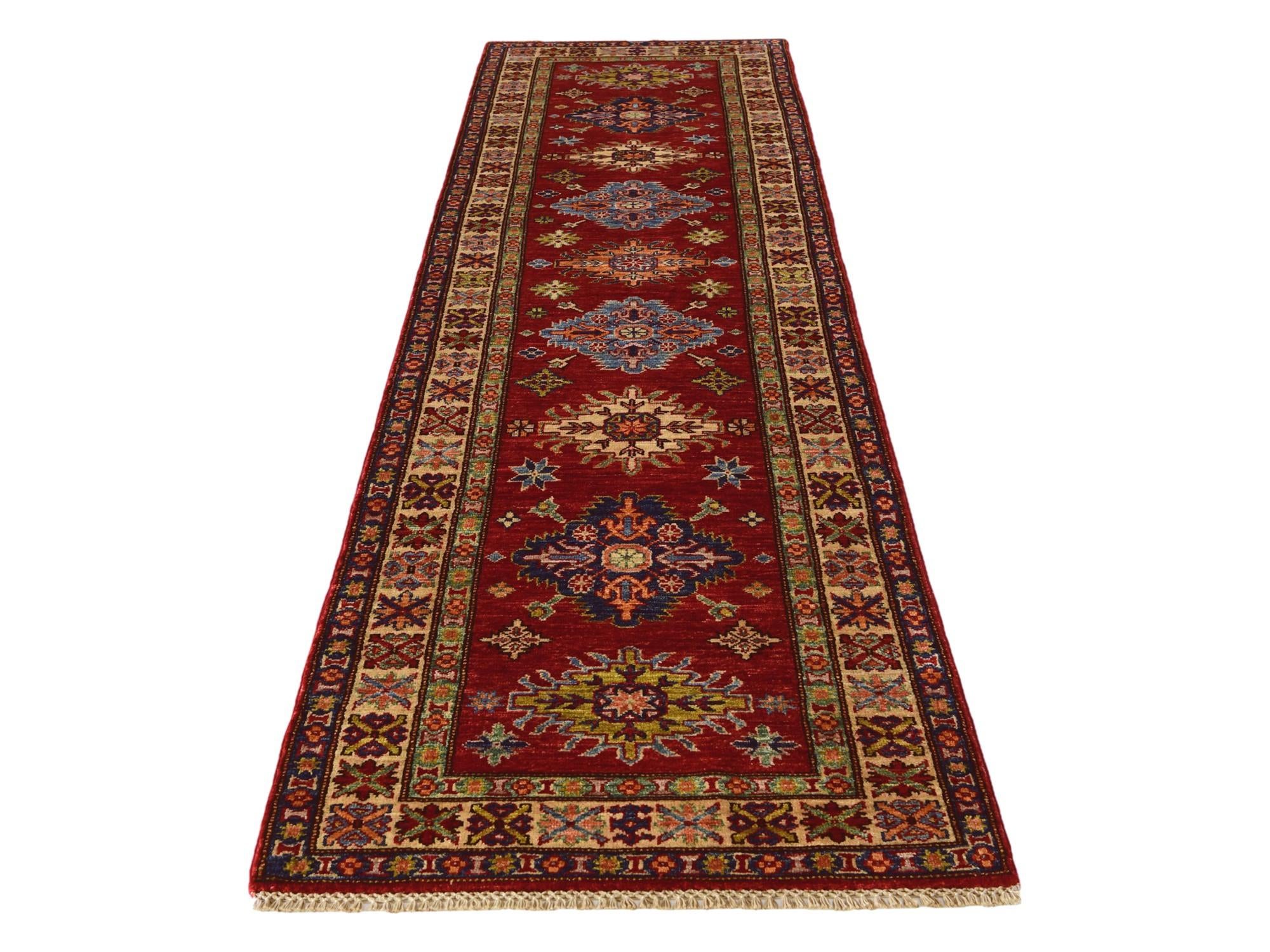 2' 7 x 9' 8 Hand Knotted Kazak Runner Rug