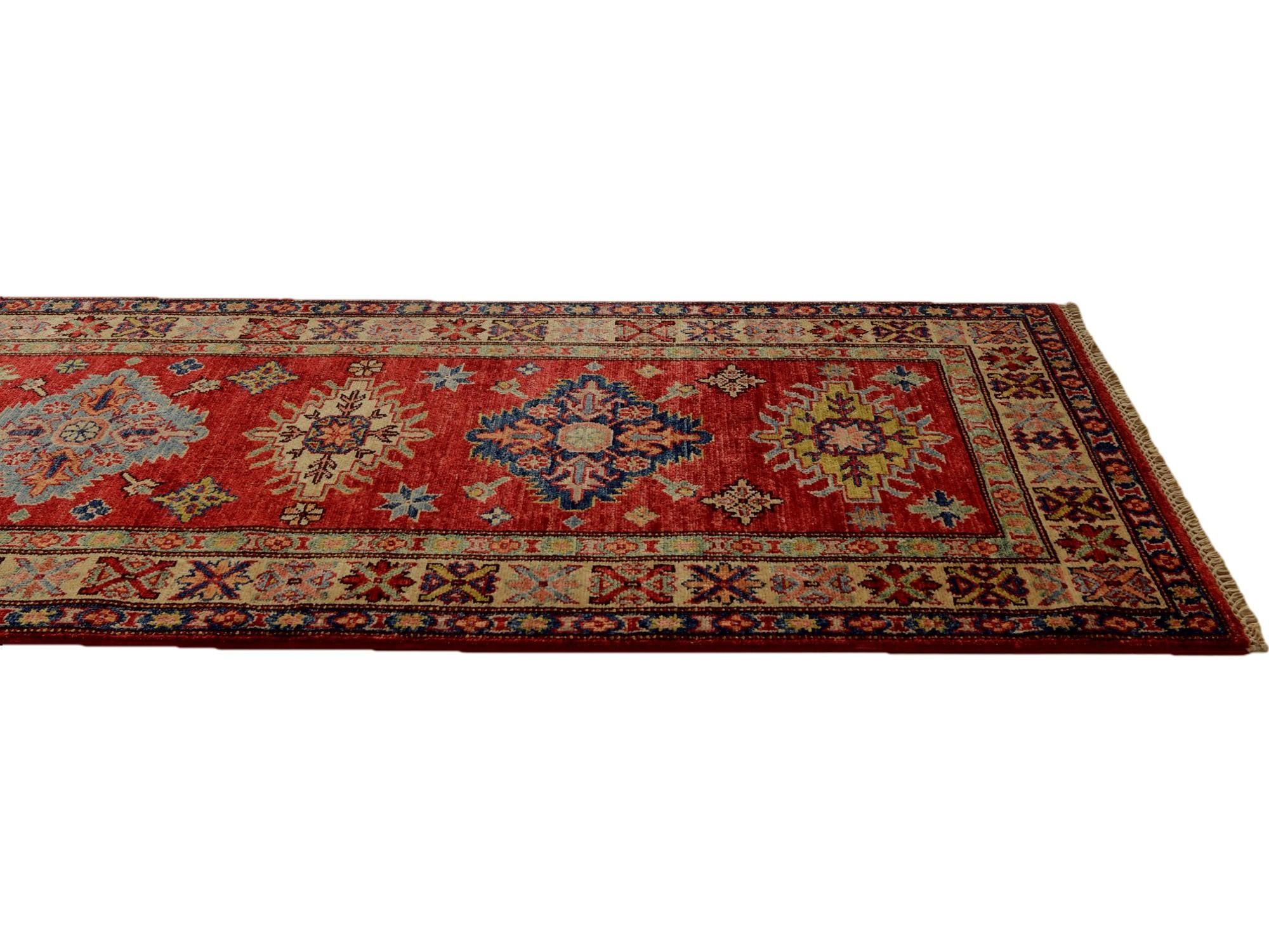 2' 7 x 9' 8 Hand Knotted Kazak Runner Rug