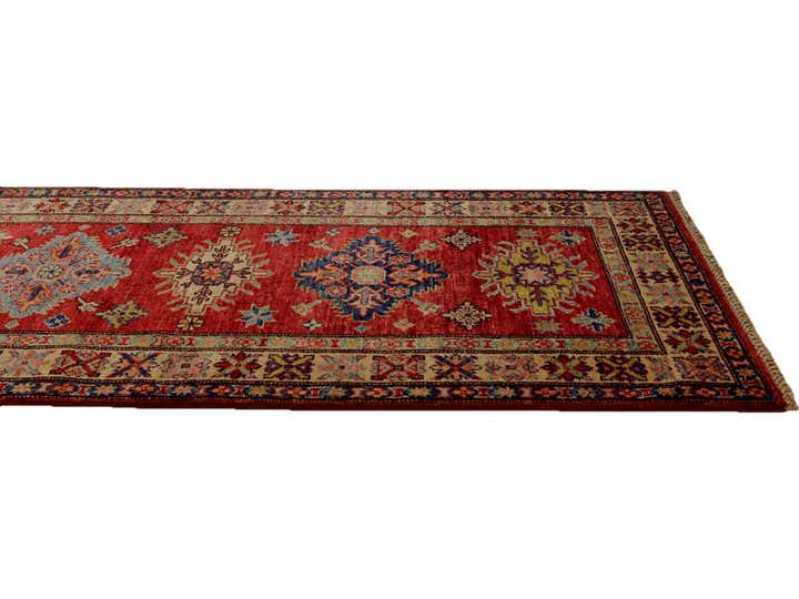 2' 7 x 9' 8 Hand Knotted Kazak Runner Rug