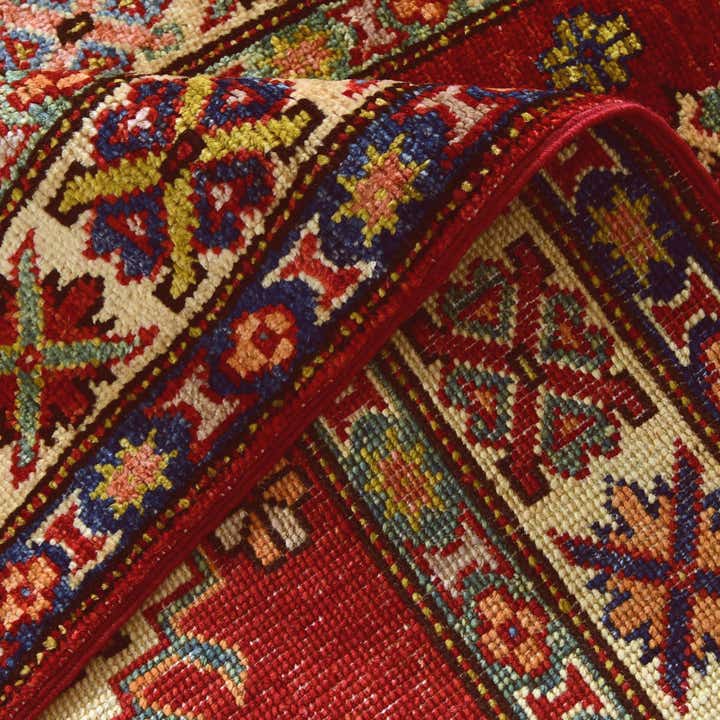 2' 7 x 9' 8 Hand Knotted Kazak Runner Rug