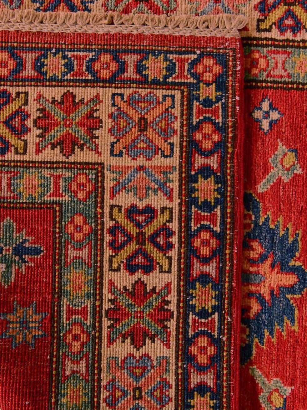 80cm x 295cm anudado a mano Kazak Alfombra Pasillera