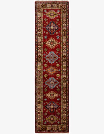 2' 7 x 9' 8 Hand Knotted Kazak Runner Rug