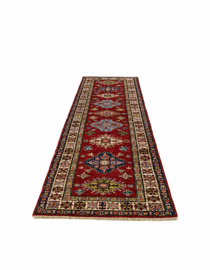Detail image of 2' 7 x 9' 9 Hand Knotted Kazak Runner Rug