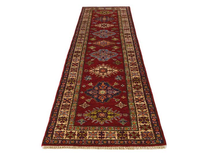 2' 7 x 9' 9 Hand Knotted Kazak Runner Rug