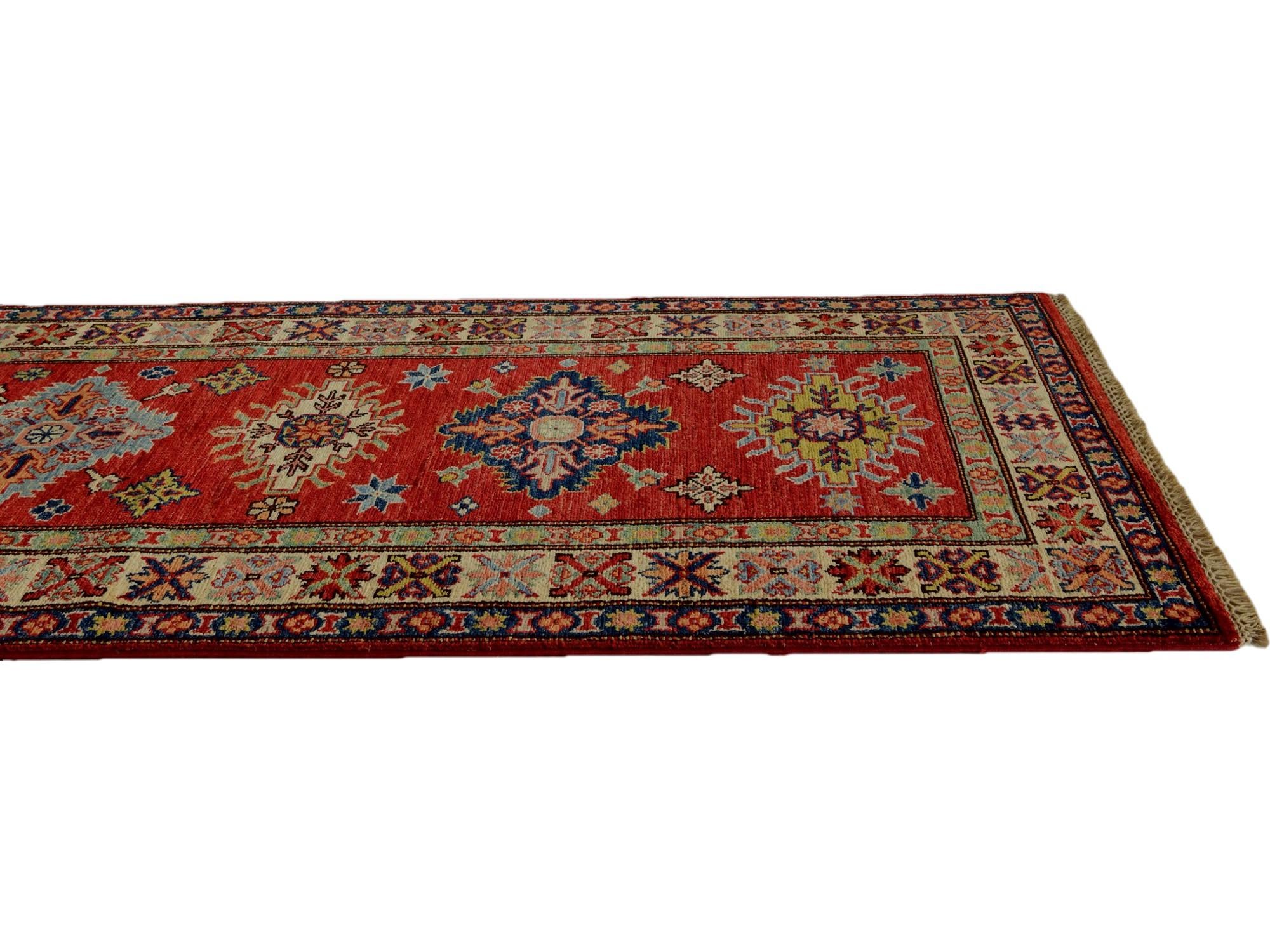 2' 7 x 9' 9 Hand Knotted Kazak Runner Rug