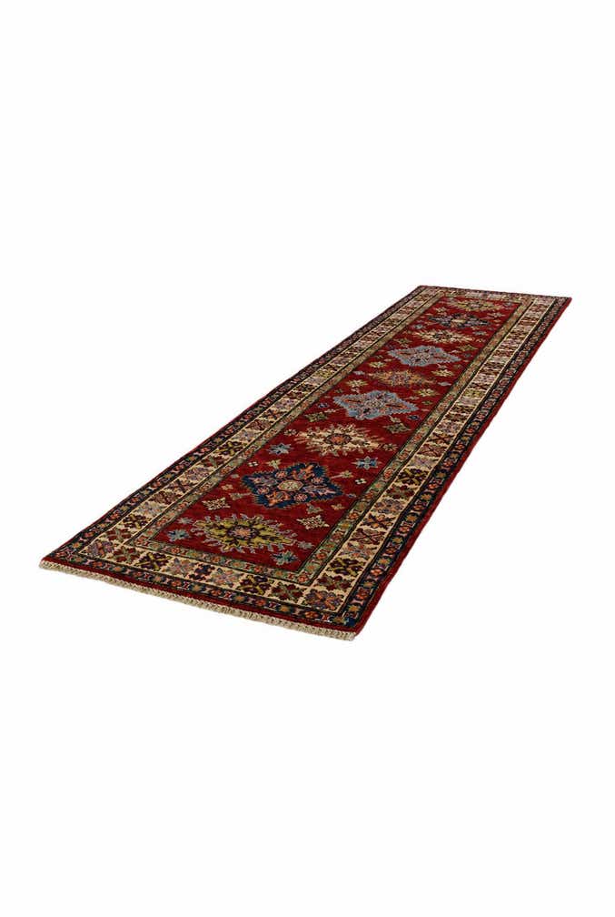 2' 7 x 9' 9 Hand Knotted Kazak Runner Rug