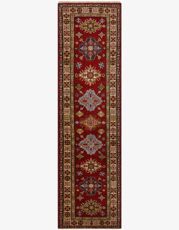 2' 7 x 9' 9 Hand Knotted Kazak Runner Rug