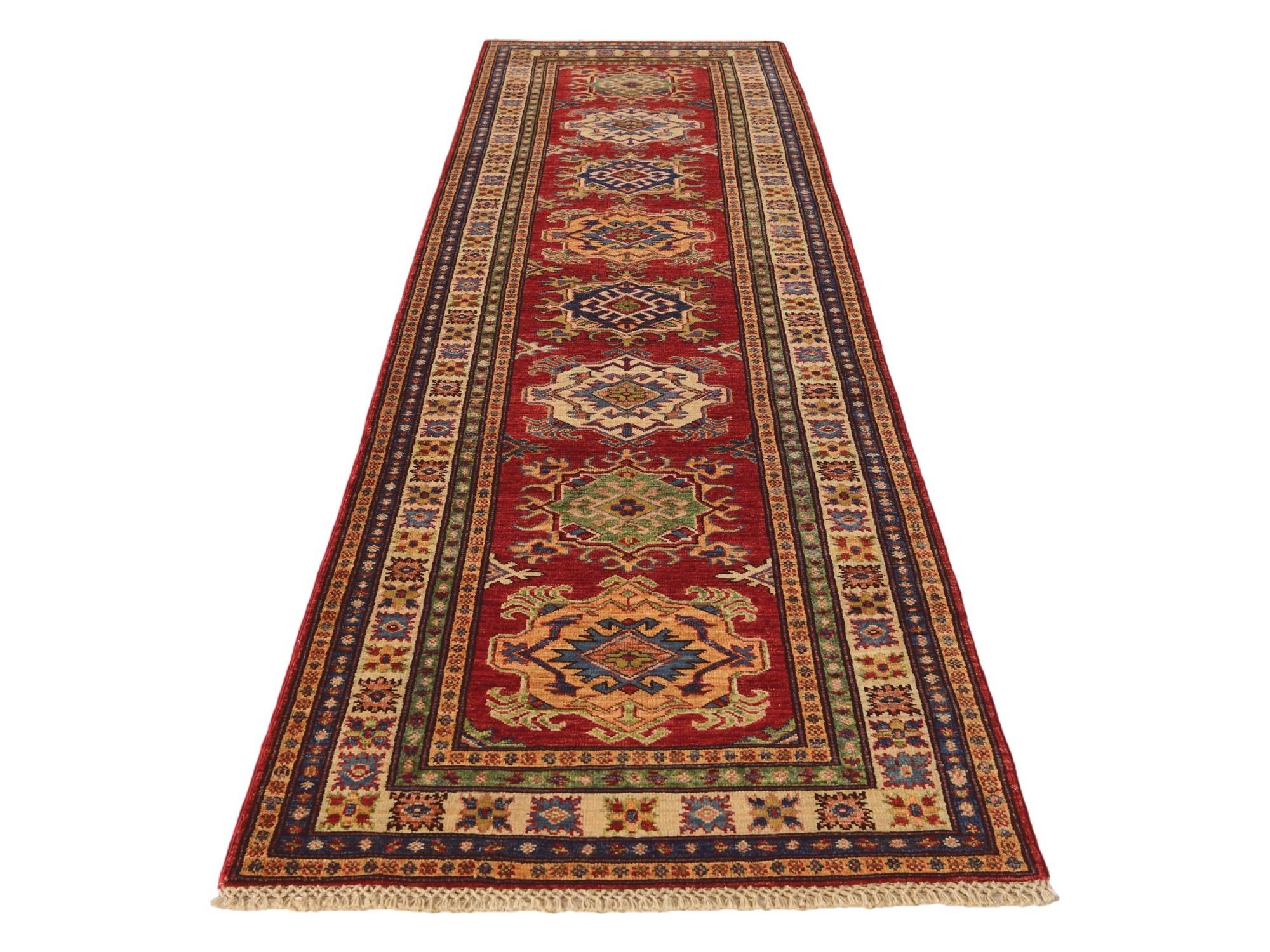 2' 8 x 9' 1 Hand Knotted Kazak Runner Rug