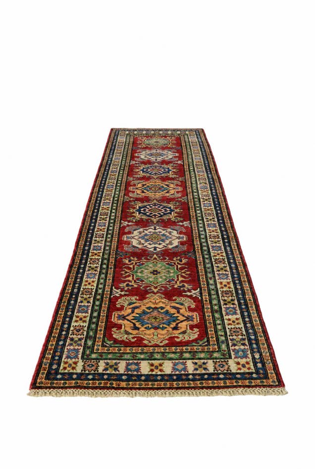 Detail image of 2' 8 x 9' 1 Hand Knotted Kazak Runner Rug