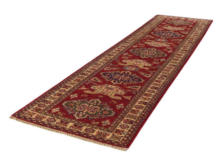 Detail image of 2' 7 x 10' Hand Knotted Kazak Runner Rug