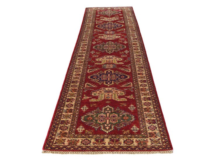 Detail image of 2' 7 x 10' Hand Knotted Kazak Runner Rug