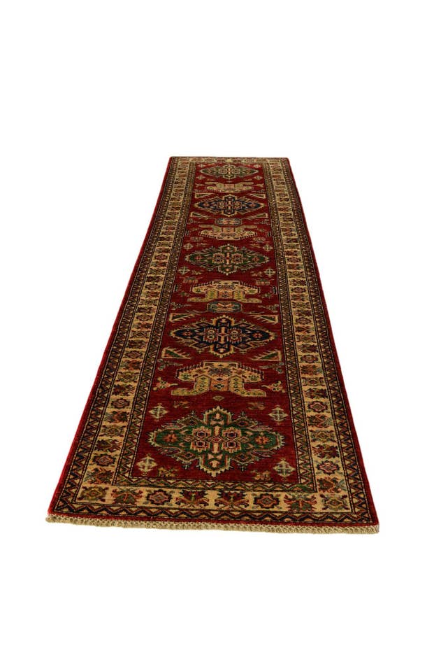 Detail image of 2' 7 x 10' Hand Knotted Kazak Runner Rug