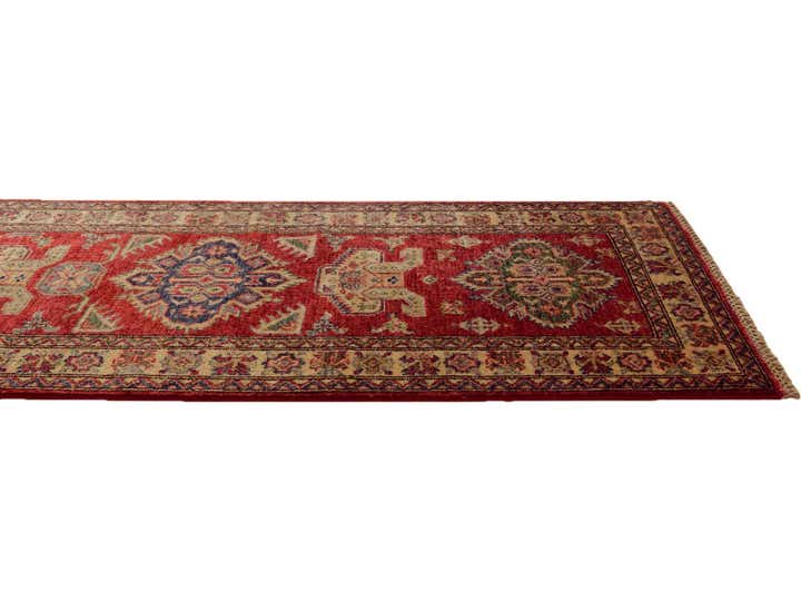 2' 7 x 10' Hand Knotted Kazak Runner Rug