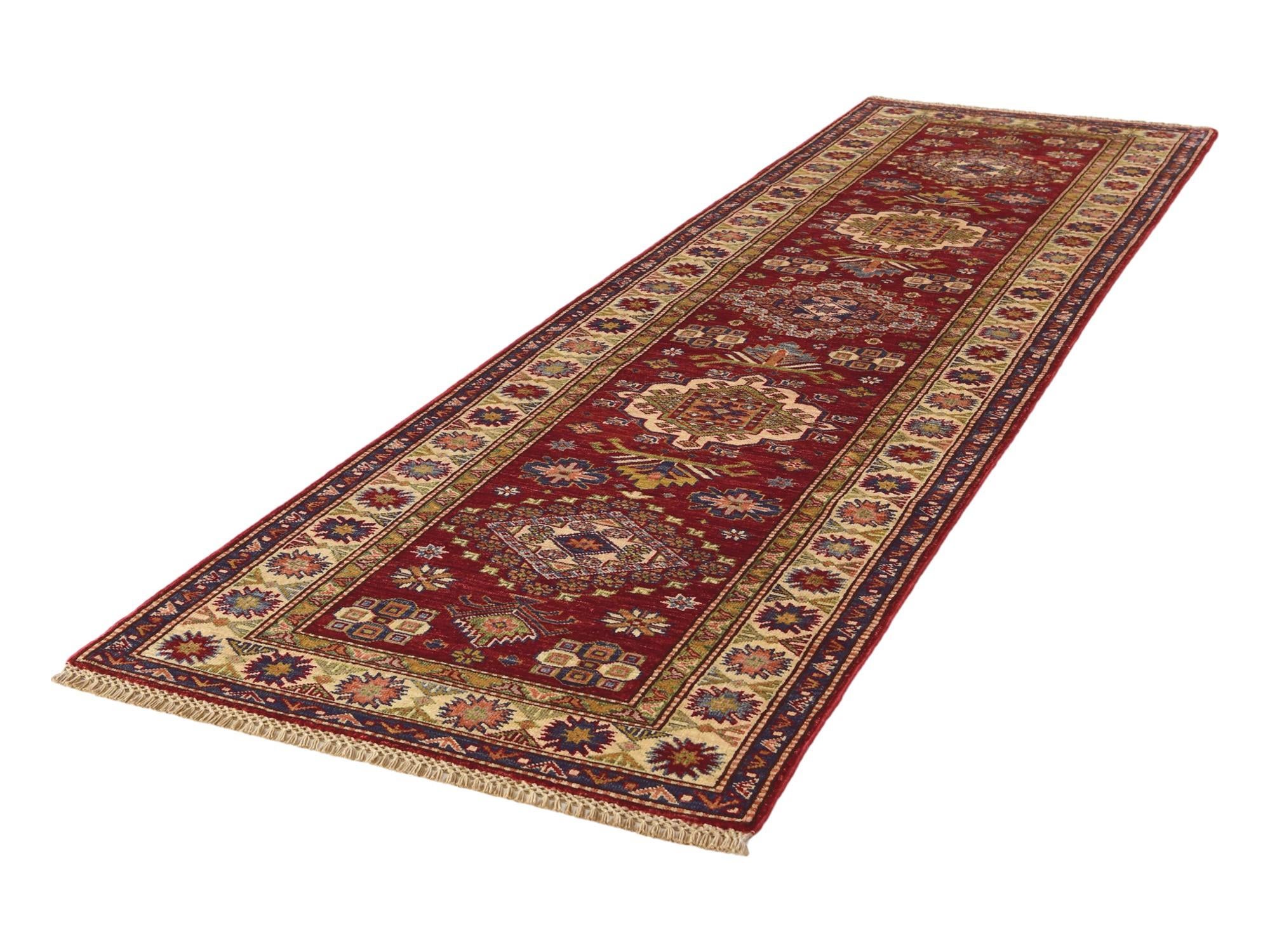 2' 9 x 9' 11 Hand Knotted Kazak Runner Rug