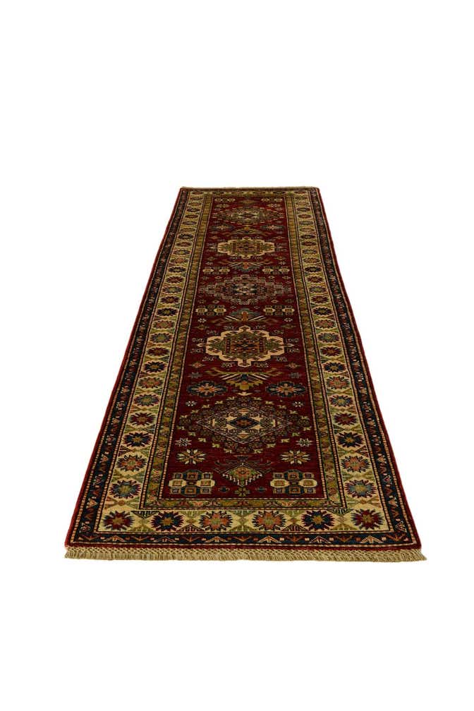2' 9 x 9' 11 Hand Knotted Kazak Runner Rug