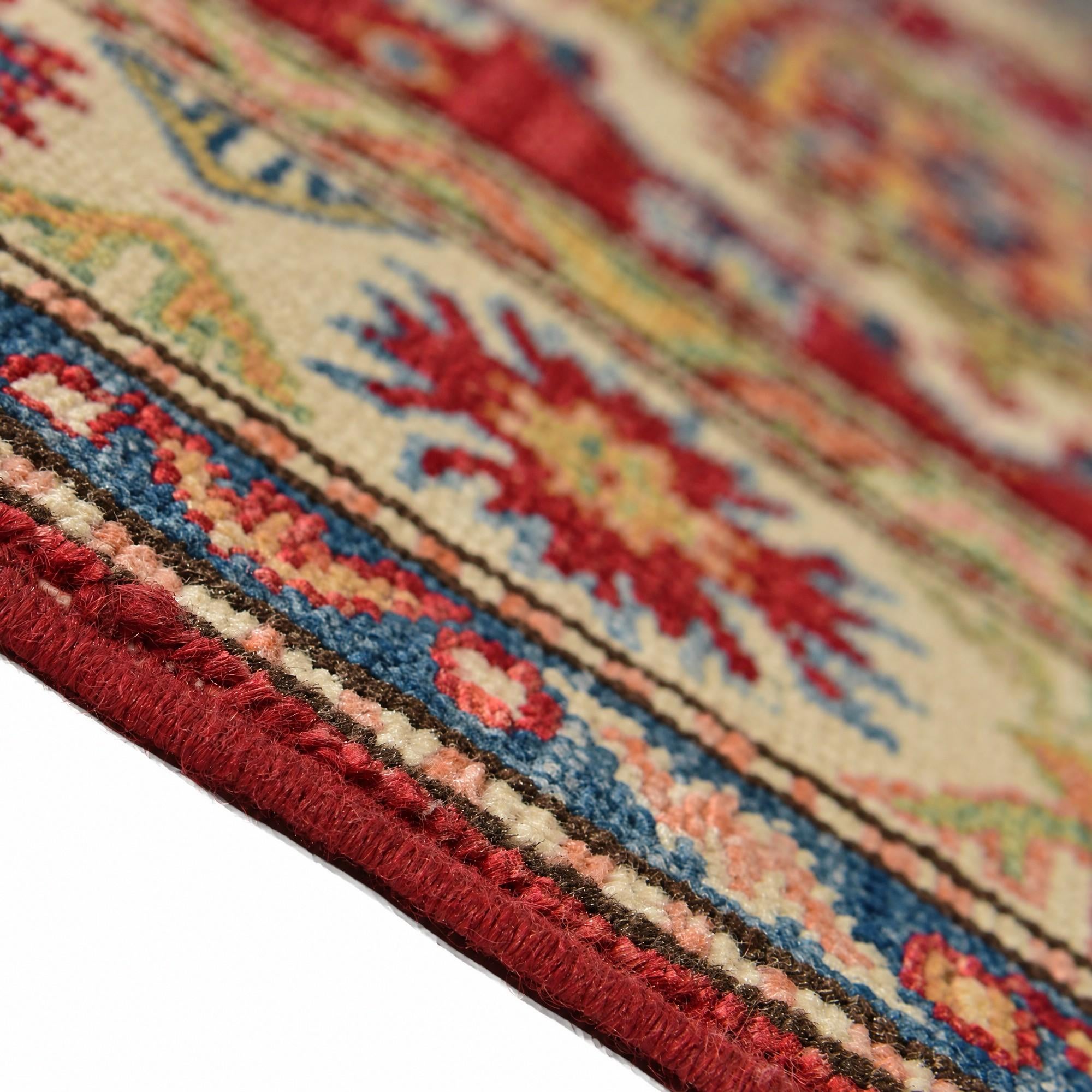 85cm x 300cm Hand Knotted Kazak Runner Rug