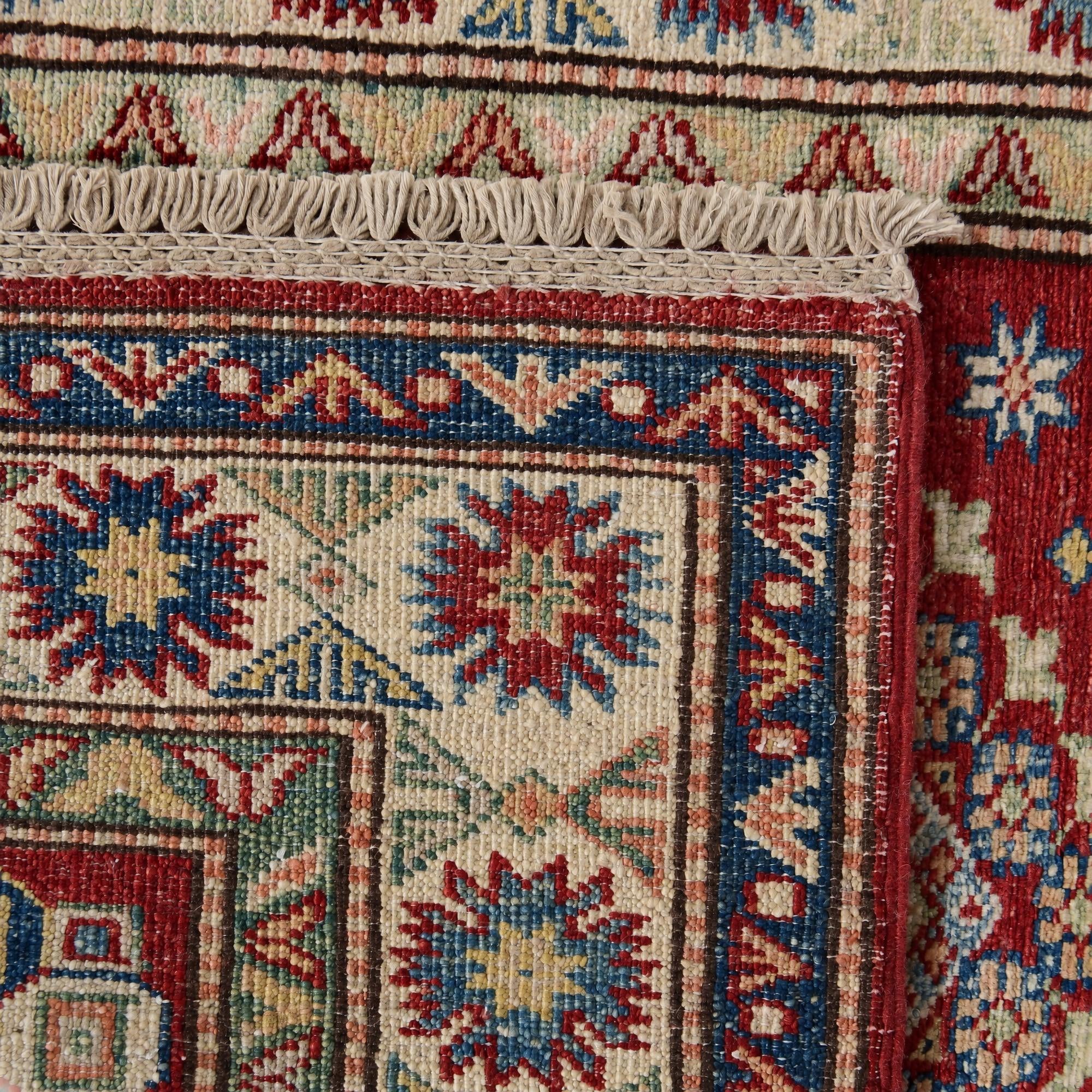85cm x 300cm Hand Knotted Kazak Runner Rug