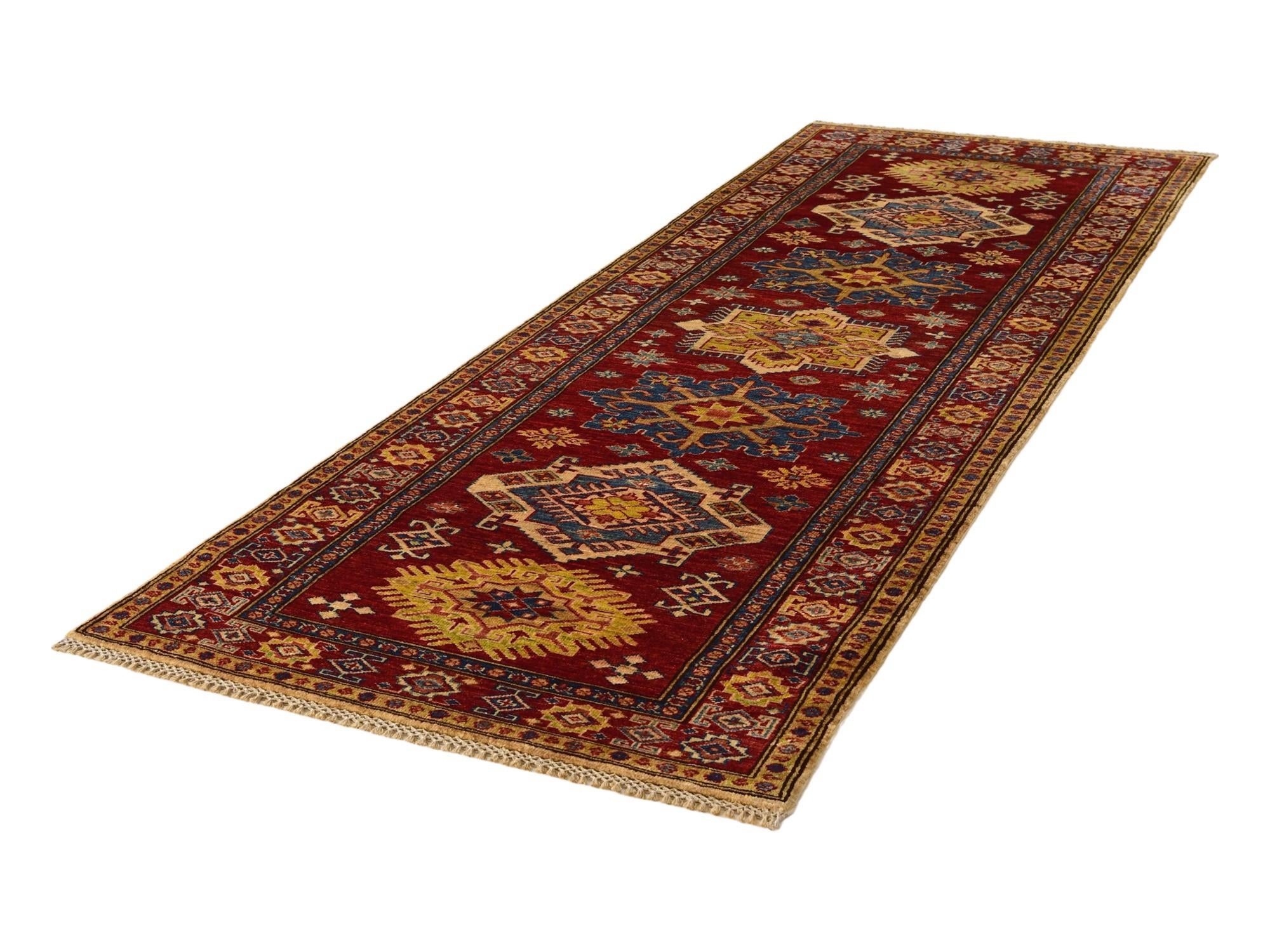 2' 11 x 8' 1 Hand Knotted Kazak Runner Rug