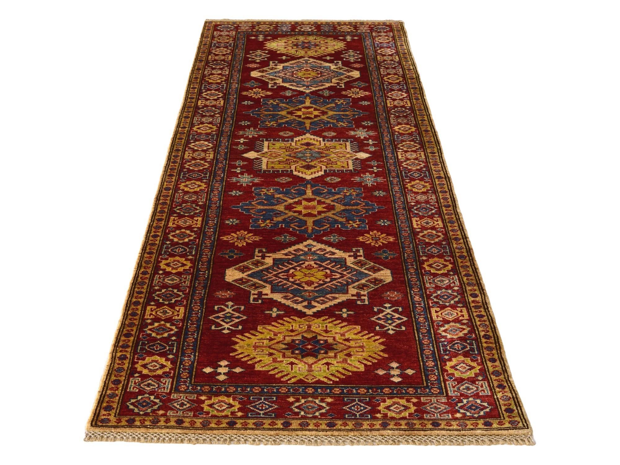 2' 11 x 8' 1 Hand Knotted Kazak Runner Rug