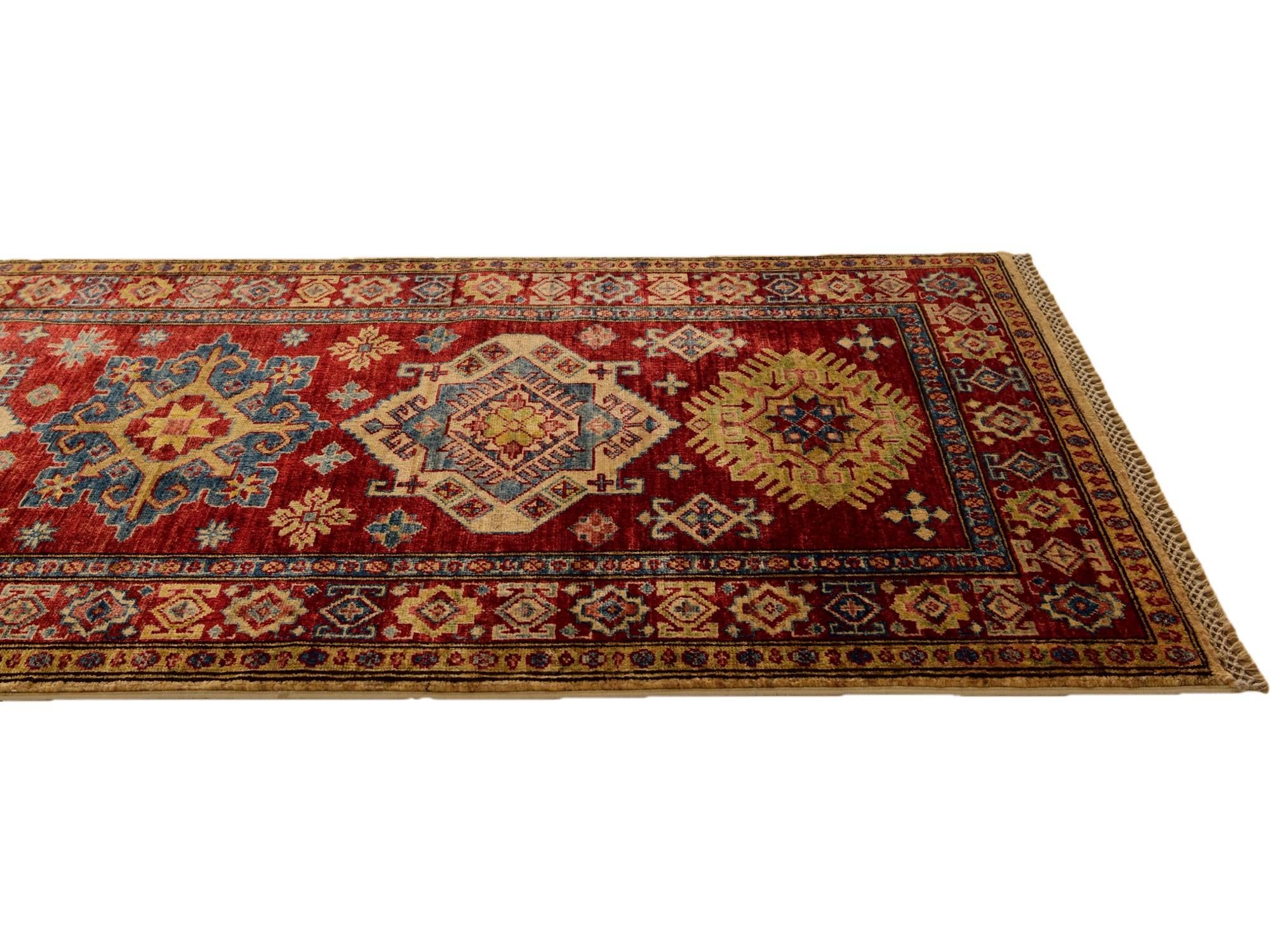 2' 11 x 8' 1 Hand Knotted Kazak Runner Rug