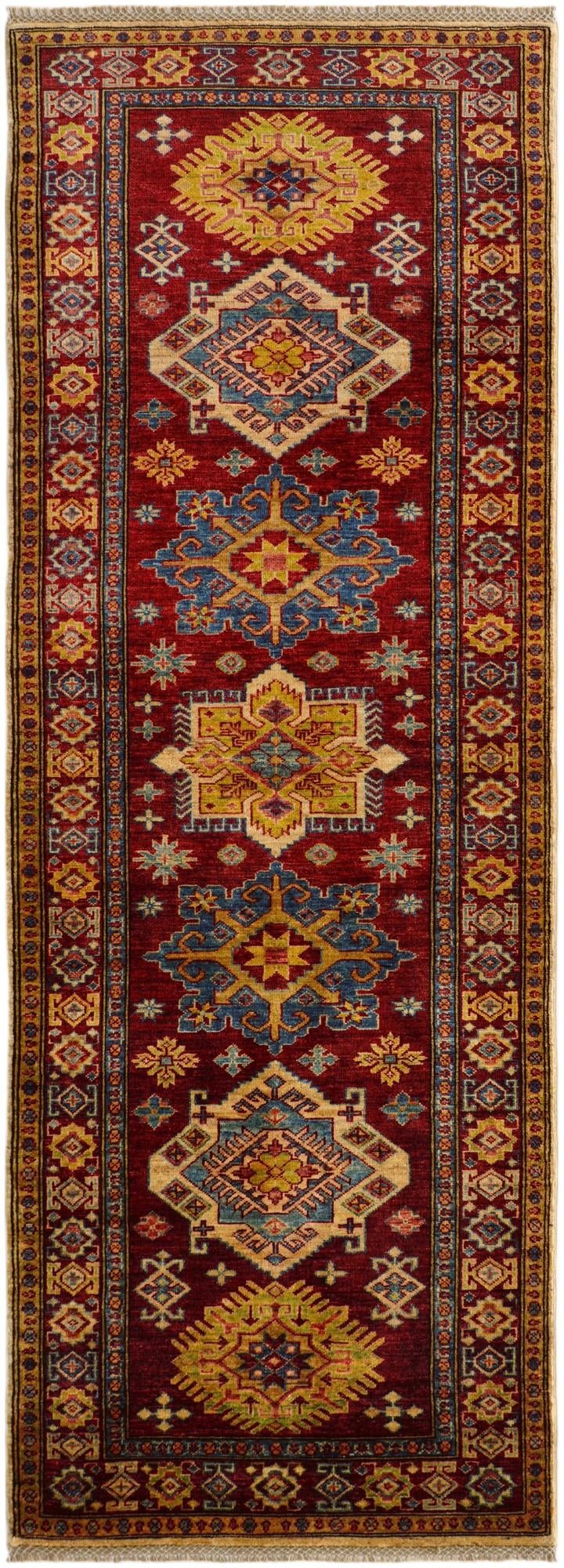 2' 11 x 8' 1 Hand Knotted Kazak Runner Rug