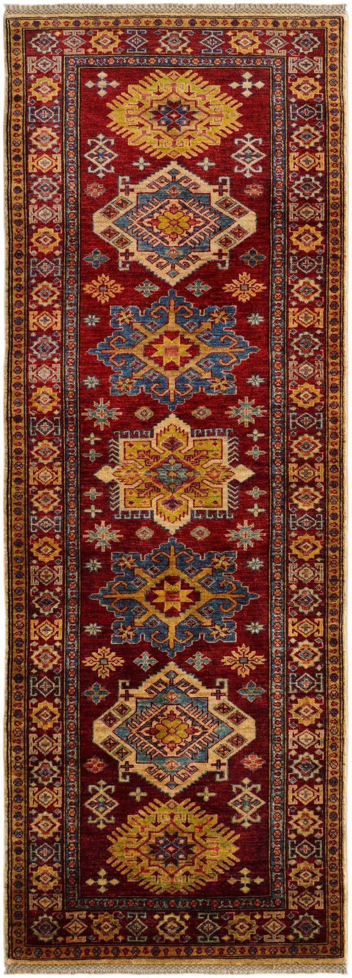 2' 11 x 8' 1 Hand Knotted Kazak Runner Rug