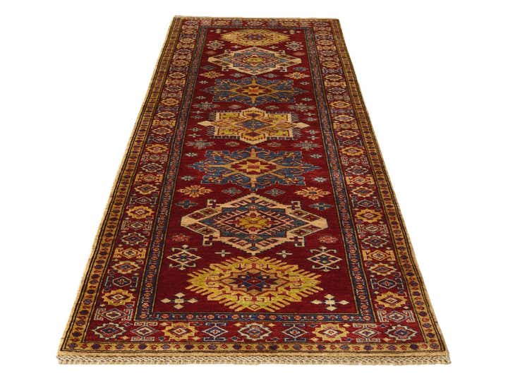 2' 11 x 8' 2 Hand Knotted Kazak Runner Rug
