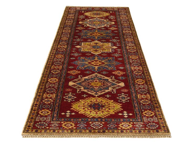 Detail image of 2' 11 x 8' 2 Hand Knotted Kazak Runner Rug