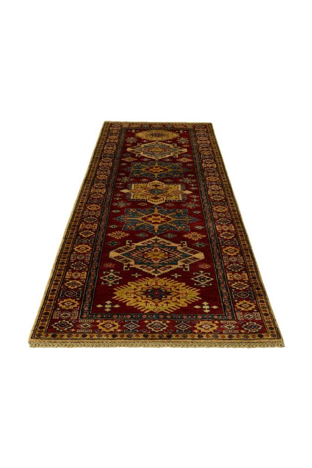 Detail image of 2' 11 x 8' 2 Hand Knotted Kazak Runner Rug