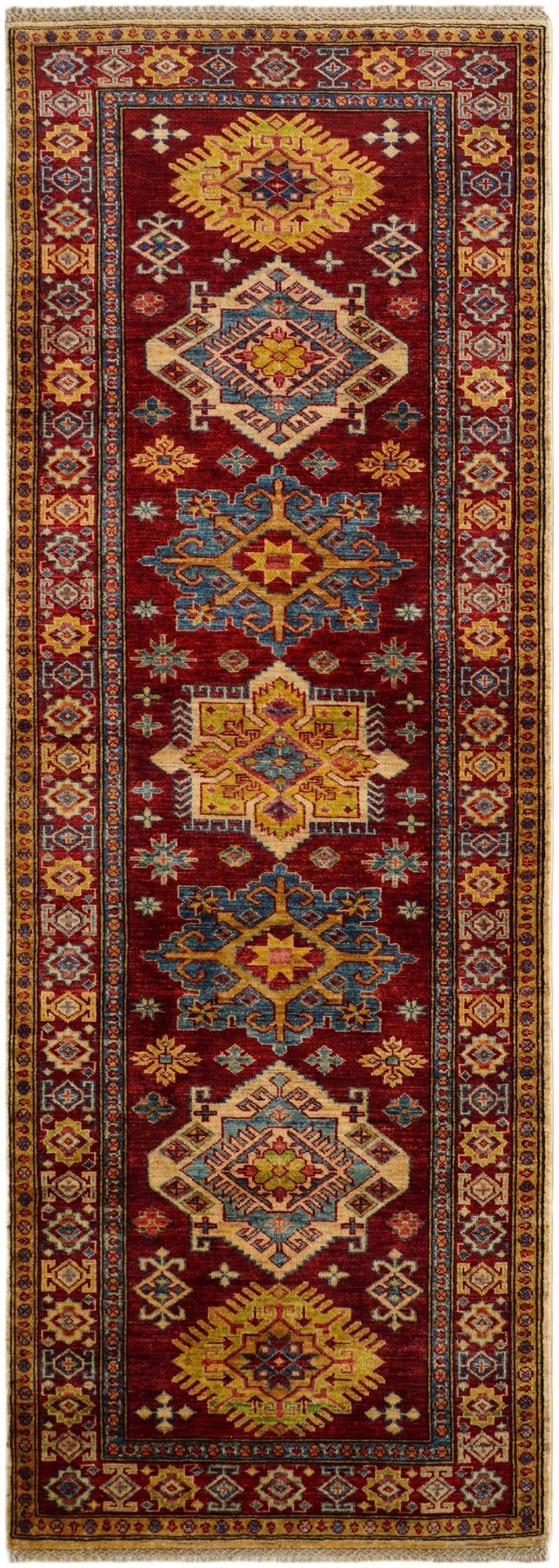 2' 11 x 8' 2 Hand Knotted Kazak Runner Rug
