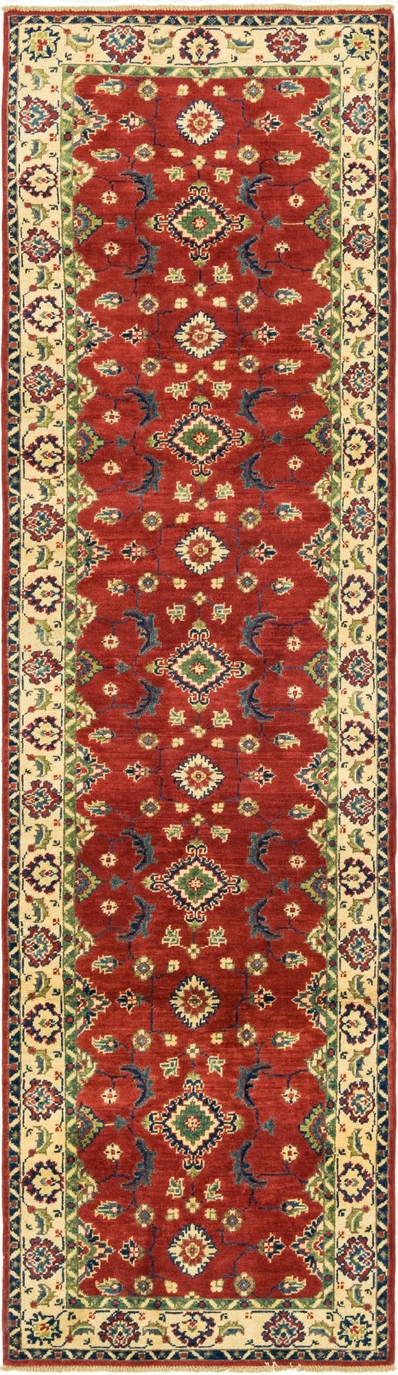 2' 8 x 9' 9  Hand Knotted Kazak Runner Rug