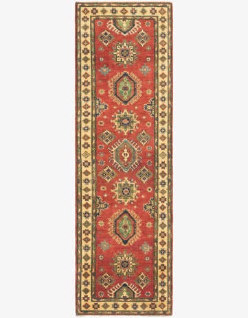 2' 10 x 9' 6 Hand Knotted Kazak Runner Rug