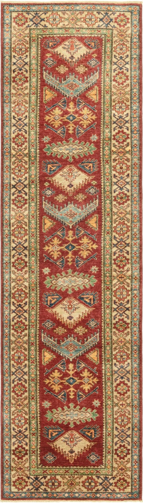 2' 8 x 9' 10  Hand Knotted Kazak Oriental Runner Rug
