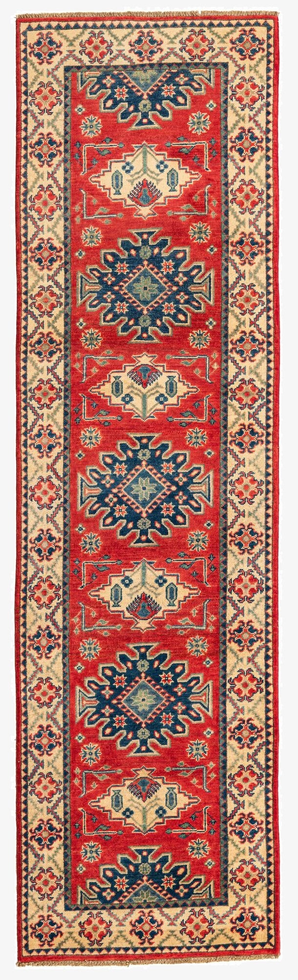 2' 9 x 9' 9  Hand Knotted Kazak Runner Rug