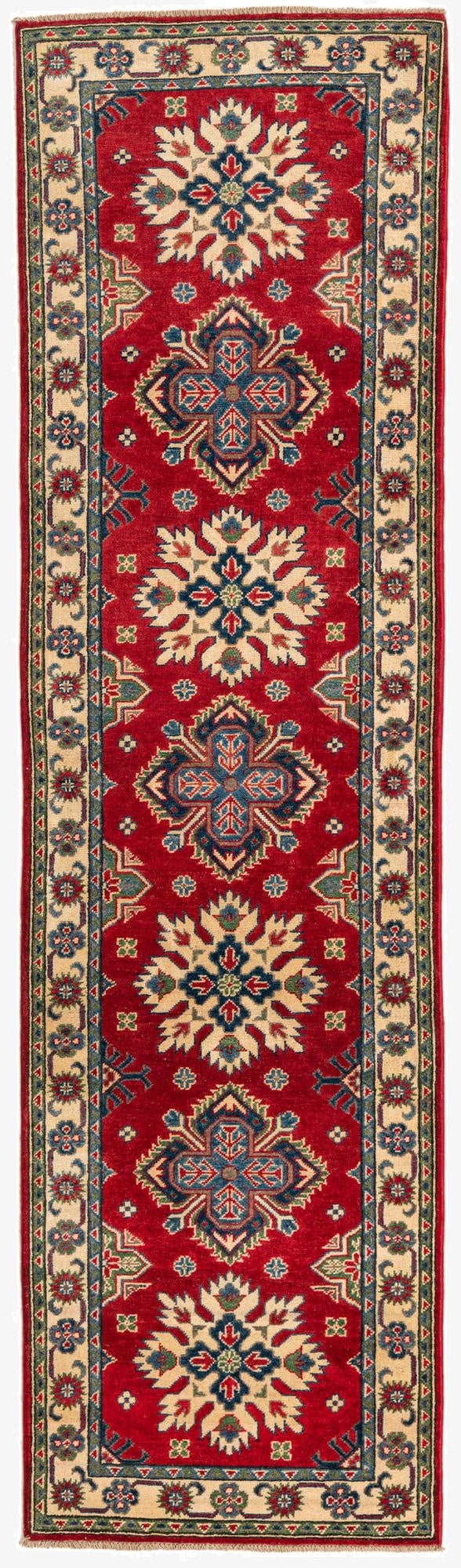 2' 8 x 9' 7  Hand Knotted Kazak Runner Rug