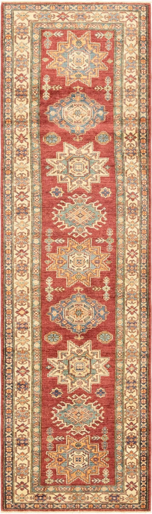 2' 6 x 9' 6  Hand Knotted Kazak Oriental Runner Rug