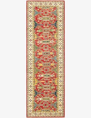 2' 8 x 9' Hand Knotted Kazak Runner Rug