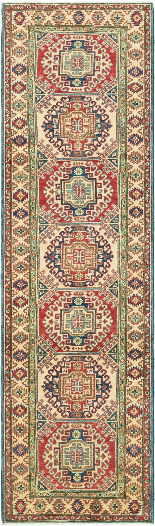 2' 8 x 9' 10  Hand Knotted Kazak Runner Rug