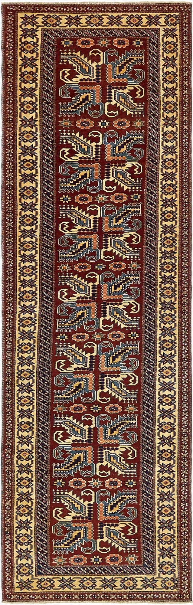 2' 9 x 9' 9  Hand Knotted Kazak Runner Rug