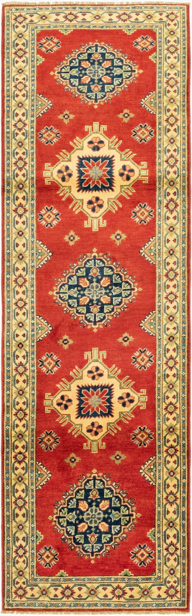 2' 8 x 9' 6  Hand Knotted Kazak Runner Rug